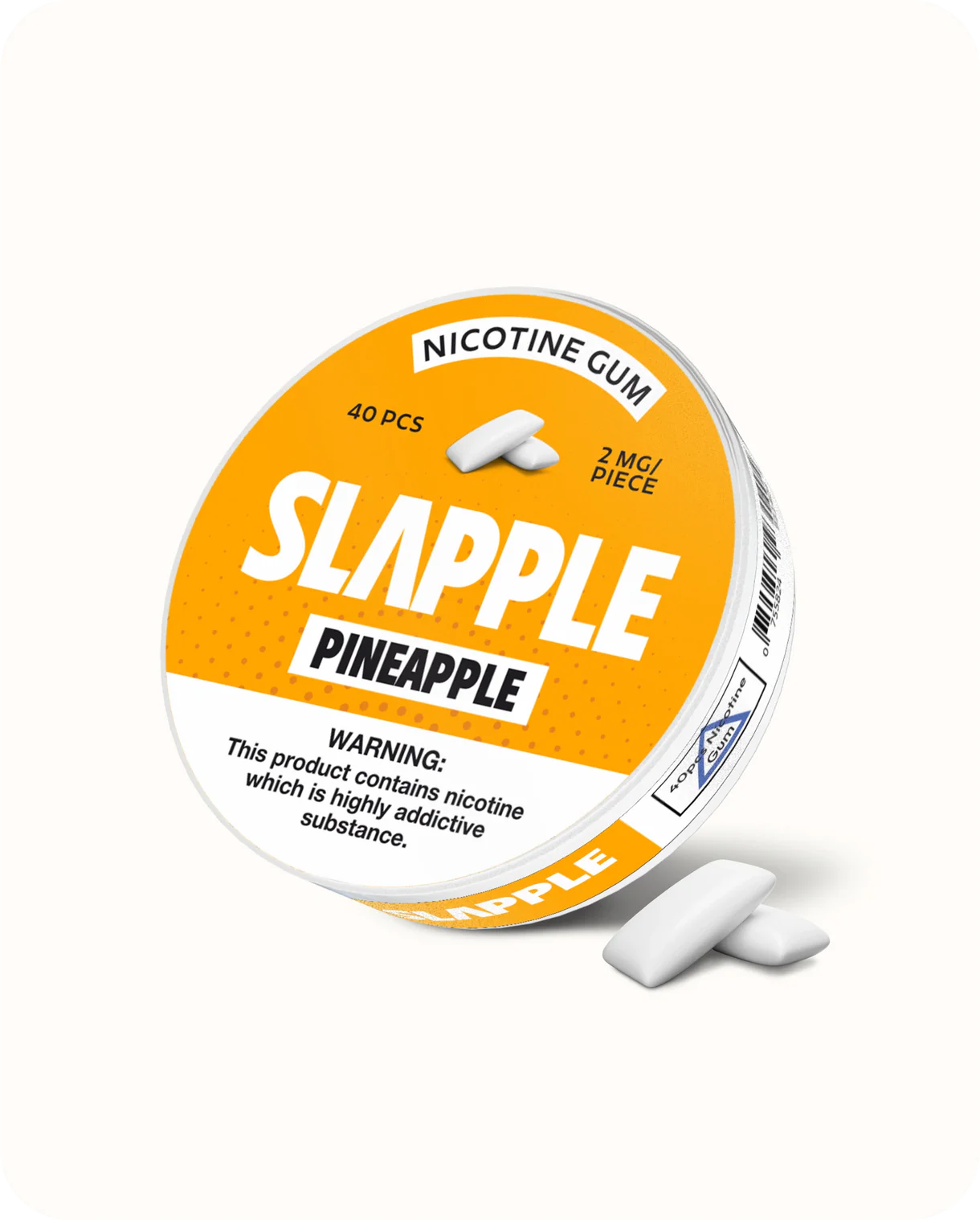 Chiclete de nicotina | Abacaxi | Pacote individual - 40 unidades